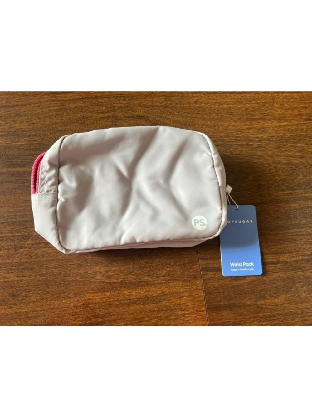 PS by POPSUGAR Waist Fanny Pack Lavender Gray Nylon Pink Zip Adjustable NWT